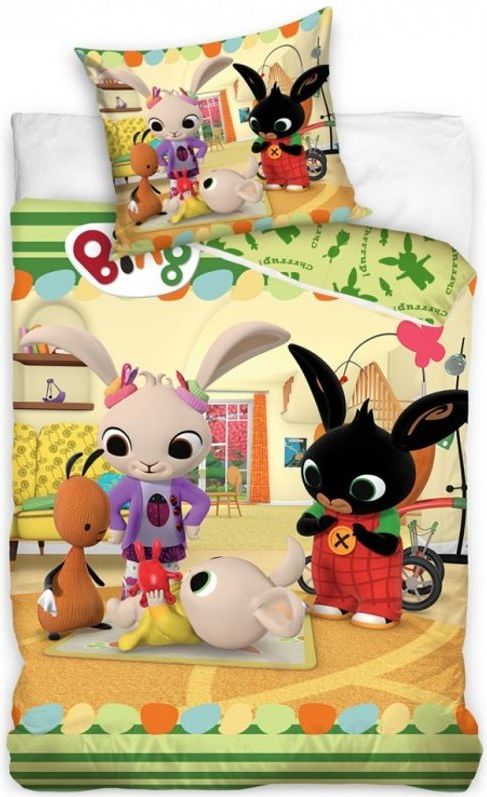 Carbotex · Dětské ložní povlečení Zajíček Bing Bunny, Flop, Coco a Charlie - 100% bavlna - 70 x 80 cm + 140 x 200 cm - obrázek 1