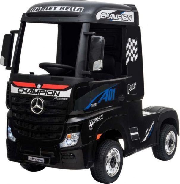 Elektrické autíčko Mercedes Benz Actros - černé - obrázek 1