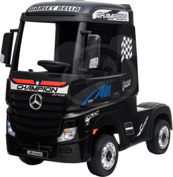 Elektrické autíčko Mercedes Benz Actros - černé - obrázek 6