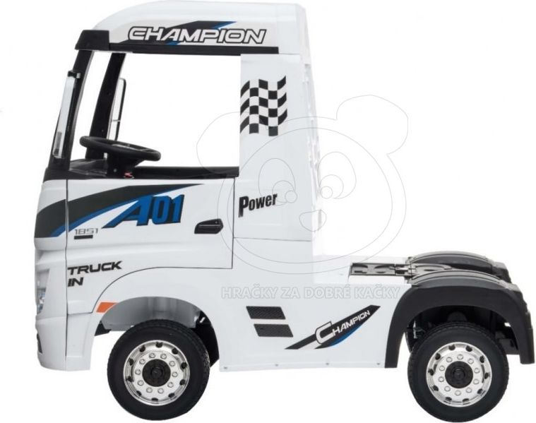 Elektrické autíčko Mercedes Benz Actros - bílé - obrázek 13