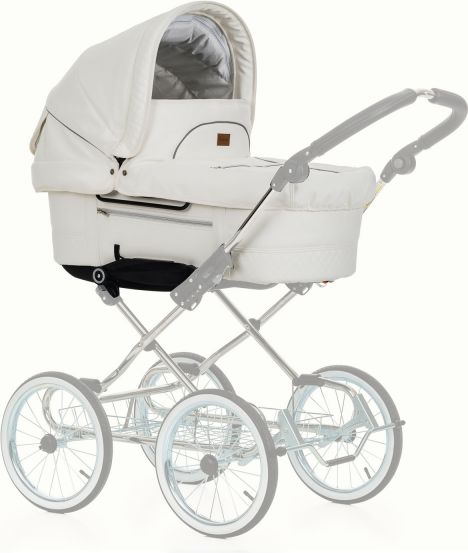 Emmaljunga Hluboká korba + sportovní sedačka De Luxe Leatherette White - obrázek 1
