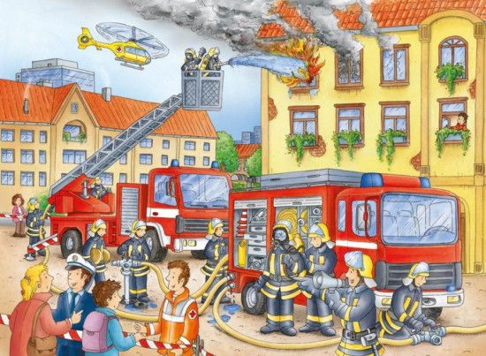 RAVENSBURGER Puzzle Hasičský sbor XXL 100 dílků - obrázek 1