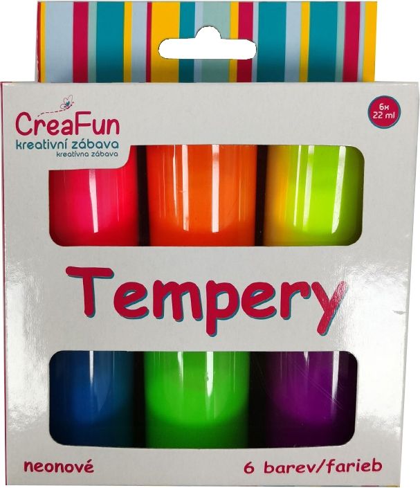 Tempery 6 barev - neonové - obrázek 1