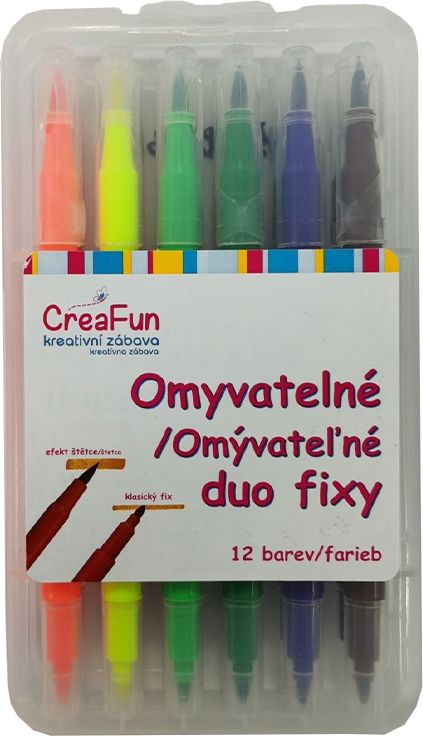 Omyvatelné duo fixy 12 barev - obrázek 1