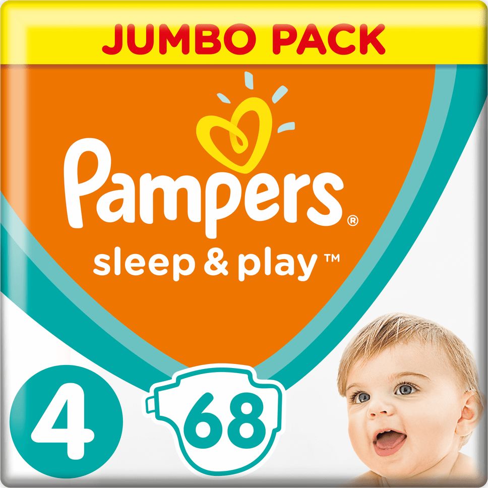 Pampers Sleep & Play 4 Jumbo Pack (9-14 kg) 68 ks - obrázek 1