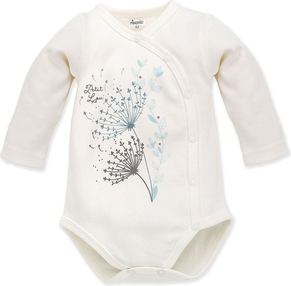 PINOKIO dívčí zavinovací body Petit Lou 56 bílá - obrázek 1