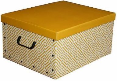 Compactor Skládací úložná krabice - karton box Nordic 50 x 40 x 25 cm, žlutá - obrázek 1