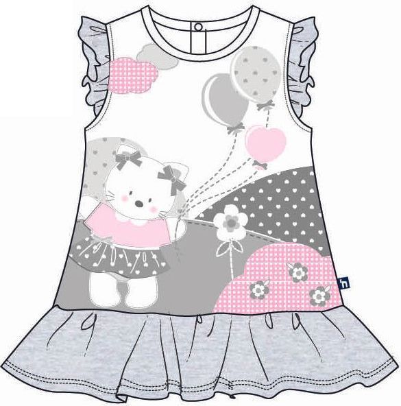 Mix 'n Match dívčí šaty 62 šedá - obrázek 1