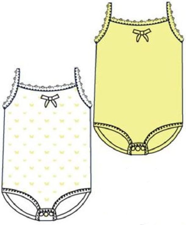 Carodel dívčí body set 56 žlutá - obrázek 1