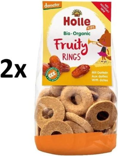 Holle Bio organické ovocné kroužky s datlemi - 2 x 125g - obrázek 1
