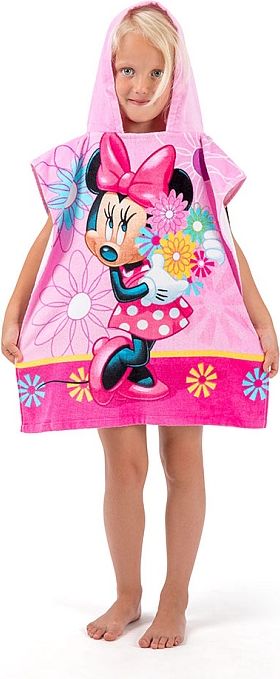 JERRY FABRICS Pončo Minnie flowers Bavlna Froté 50/115 cm - obrázek 1