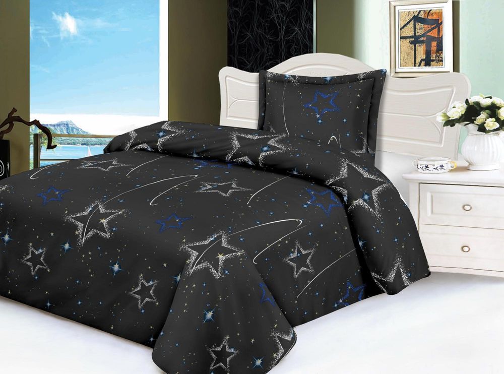 Jahu Ložní povlečení Mikroplyš Kosmos 70x90/140x200 - obrázek 1