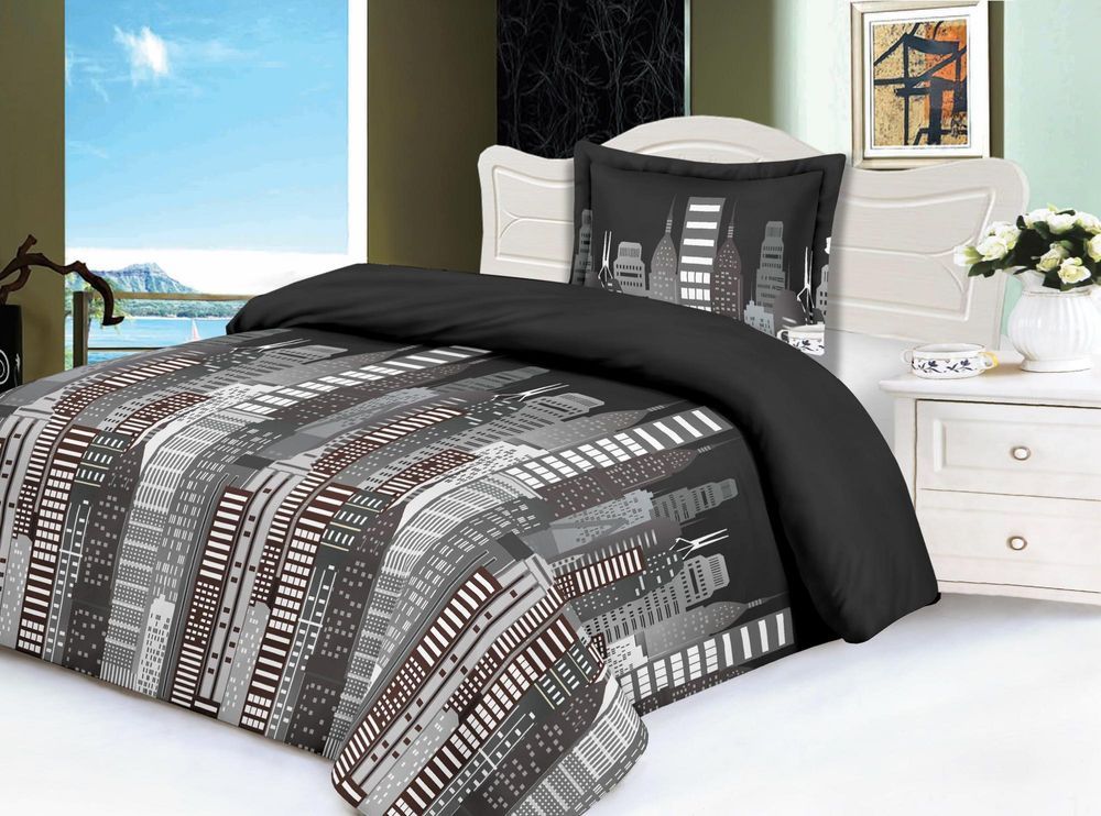 Jahu Ložní povlečení Mikroplyš City 70x90/140x200 - obrázek 1