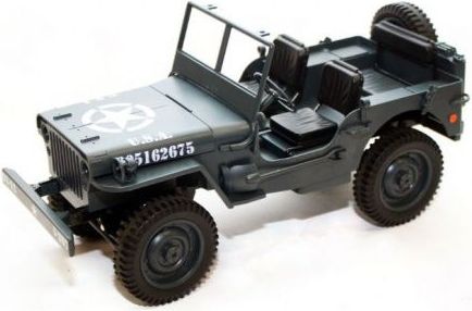 Legendární Jeep Willys 1:12 plně proporcionální, 4x4 šedý - obrázek 1