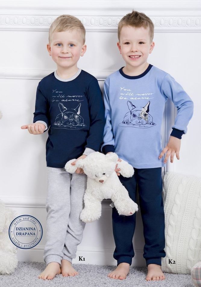 TARO Chlapecké pyžamo 859 Olek dark blue, tmavě modrá, 128 - obrázek 1