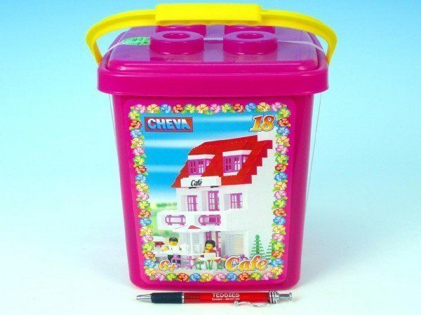 Chemoplast Stavebnice Cheva 18 Cukrárna plast 215ks v kbelíku 17x22x17cm - obrázek 1