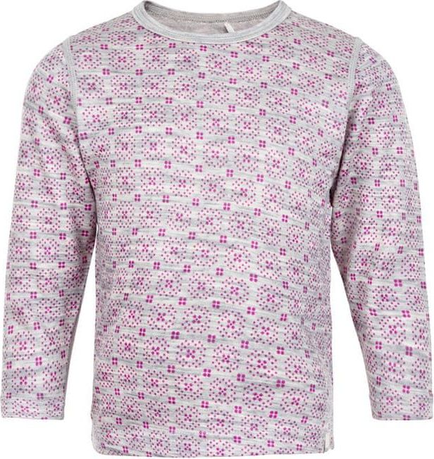CeLaVi dívčí tričko Merino/Bambus 130 růžová/šedá - obrázek 1