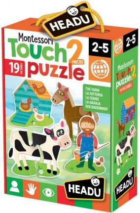 Montessori - Hmatové puzzle - Farma - obrázek 1