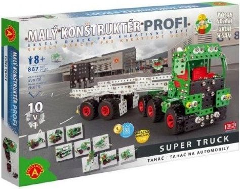PEXI Malý konstruktér Profi Super Truck Tahač kov 867ks stavebnice v krabici 50x35x5cm - obrázek 1