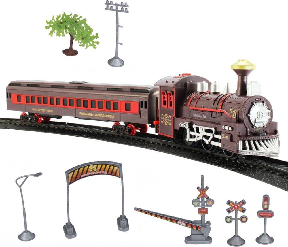 Eddy Toys Vláček hrací set 11 dílů + 8 kolejnic, černá - obrázek 1