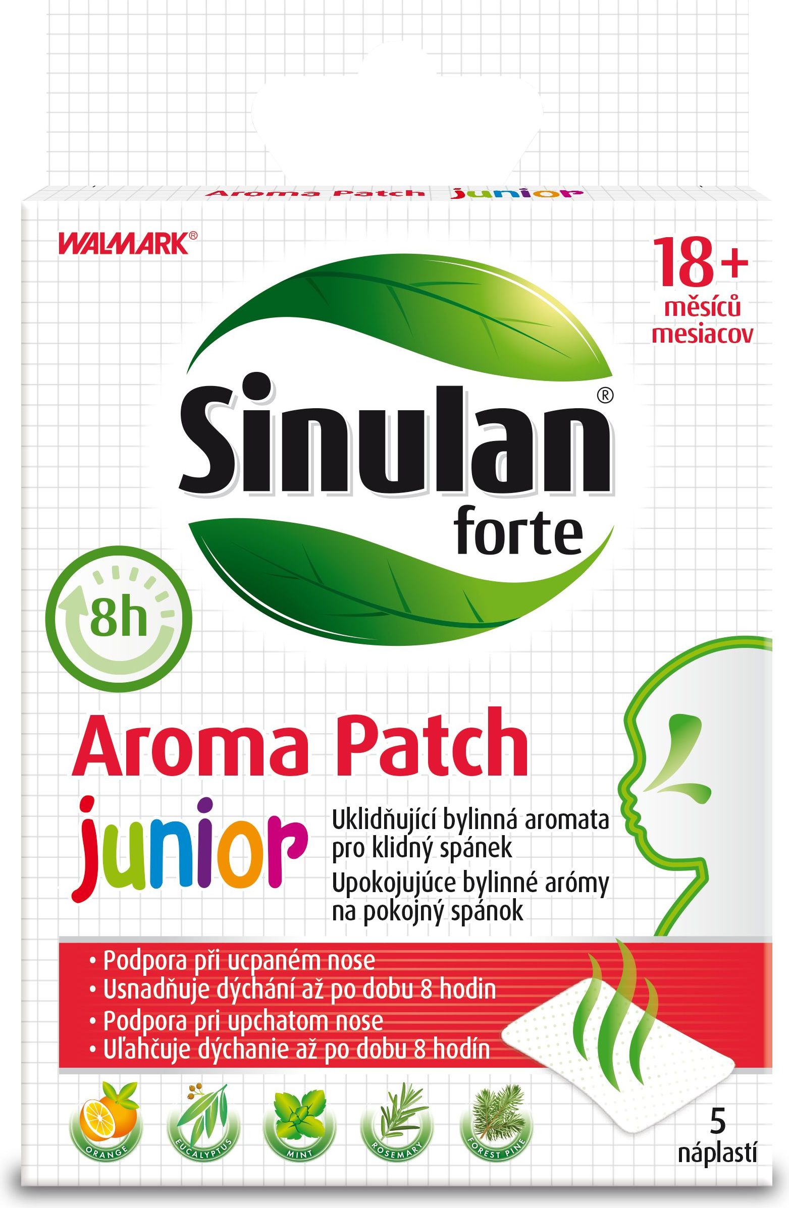 Walmark Sinulan forte Aroma Patch junior 5 náplastí - obrázek 2