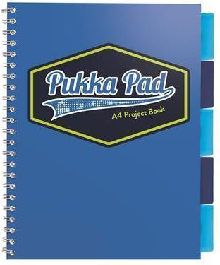 Spirálový sešit "Vision project book", modrá, A4, linkovaný, 100 listů, PUKKA PAD - obrázek 1