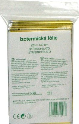 Fixaplast Izotermická folie 220 cm x 140 cm zlato/stříbro 1 ks - obrázek 1