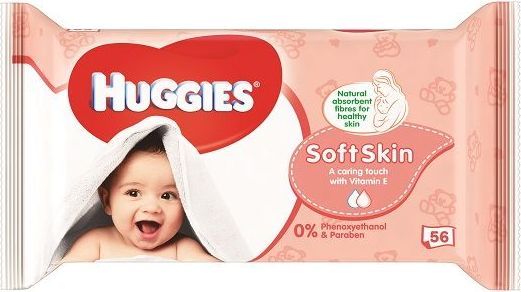 Huggies Soft Skin ubrousky 56 ks - obrázek 2