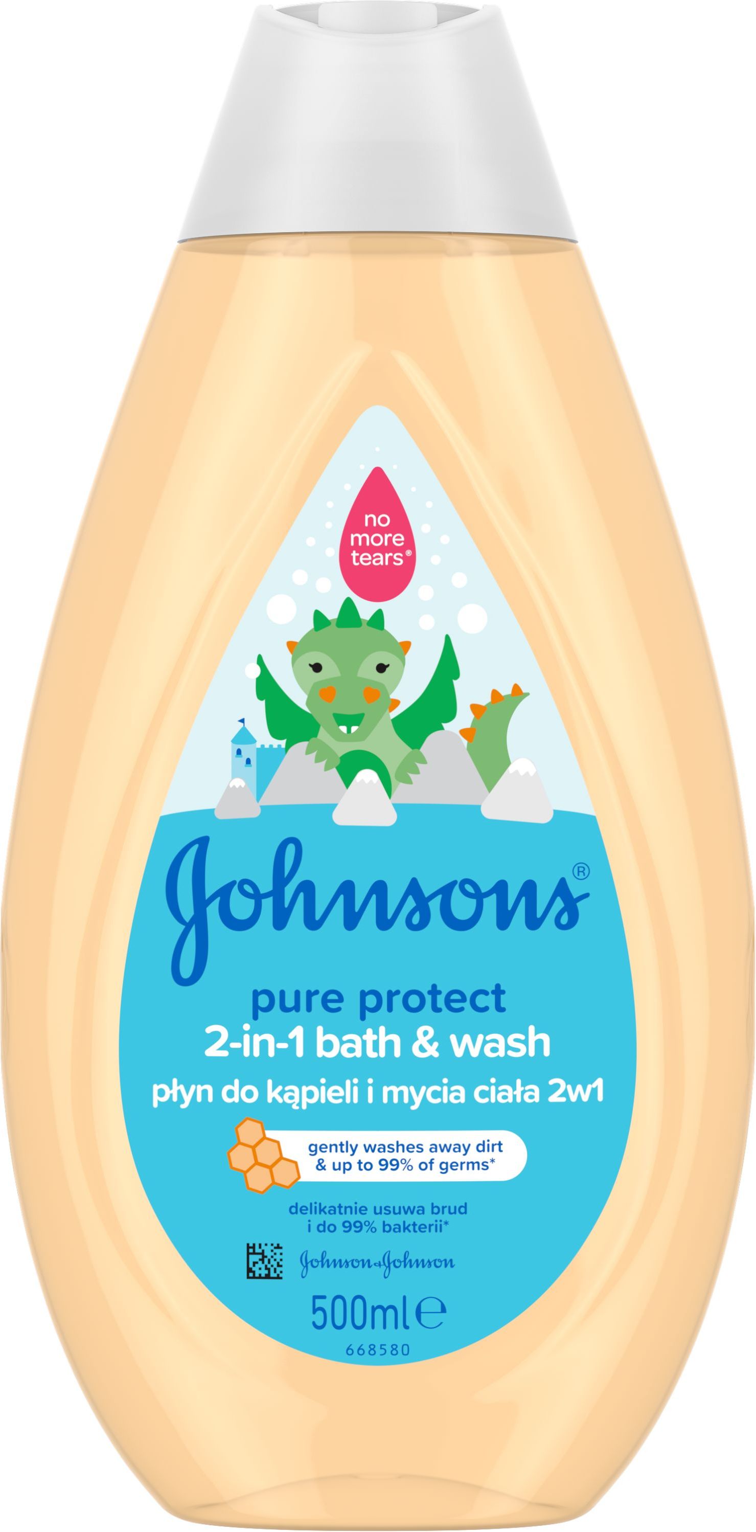 Johnson's Baby Pure Protect koupel a mycí gel 2v1 500 ml - obrázek 1