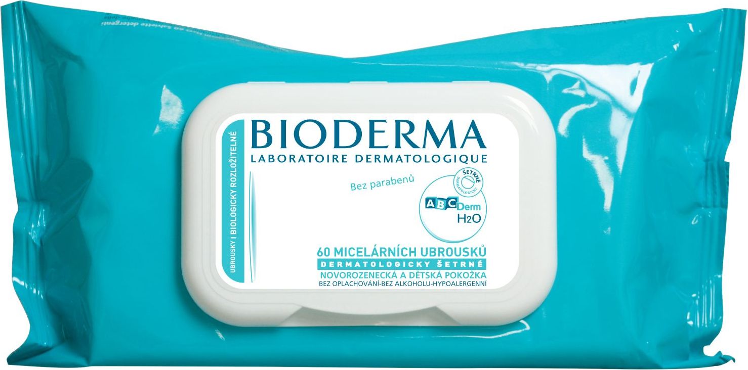 Bioderma Abcderm ubrousky 60 ks - obrázek 1