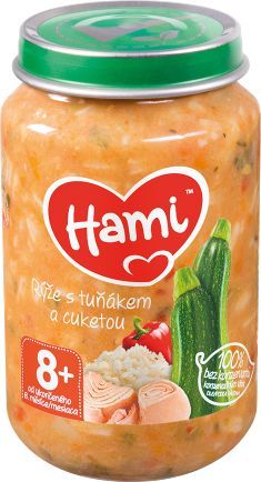 Hami Rýže s tuňákem a cuketou 8+ masozeleninový příkrm 200 g - obrázek 1