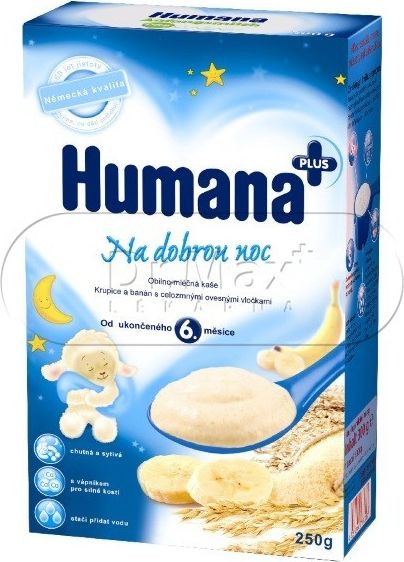 Humana kaše obilno-mléčná Na dobrou noc 250g 6M - obrázek 1