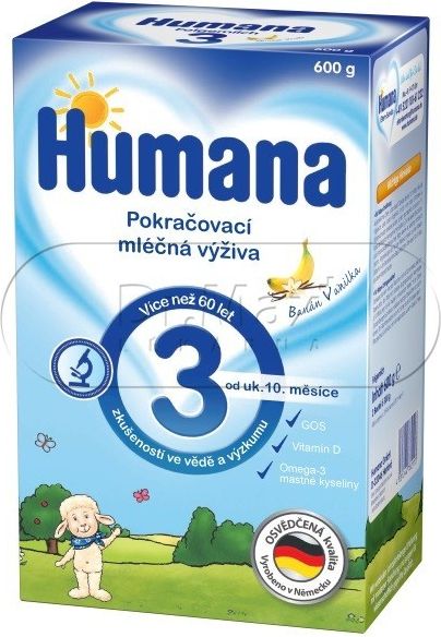 Humana 3 Banán vanilka 600g od uk. 10. měsíce - obrázek 2