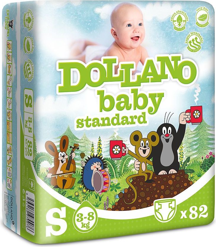 DOLLANO baby standard S 3-8kg 82ks - obrázek 2
