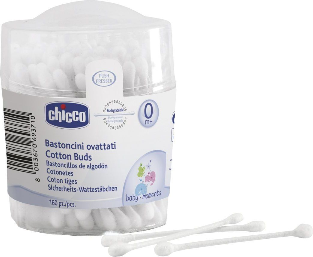 Chicco Tyčinky vatové 160 ks