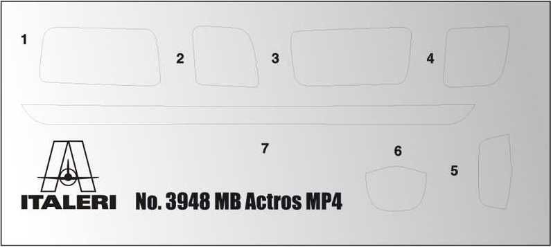 ITALERI Model Kit truck 3948 - Mercedes-Benz MP4 Big Space (1:24) - obrázek 14