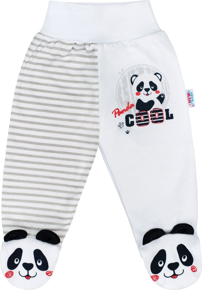 NEW BABY Kojenecké polodupačky New Baby Panda Šedá 56 (0-3m) - obrázek 1