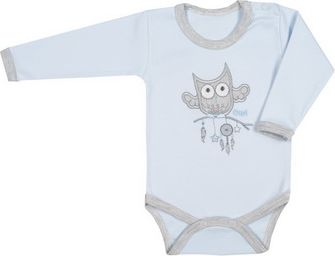 NEW BABY Kojenecké body New Baby Owl modré Modrá 56 (0-3m) - obrázek 1