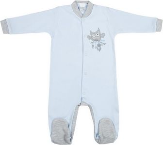 NEW BABY Kojenecký overal New Baby Owl modrý Modrá 56 (0-3m) - obrázek 1