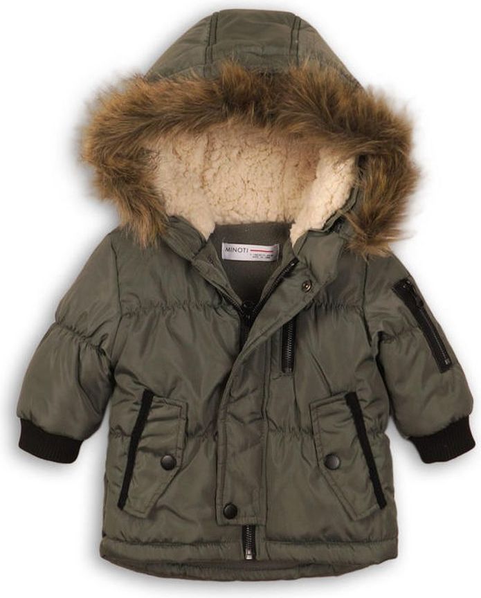 Minoti Kabát chlapecký Parka podšitý chlupem, Minoti, RANGER 2, zelená - 122/128 - obrázek 1