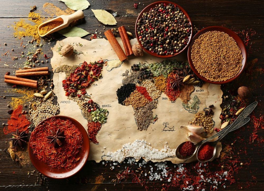 Blue Bird Puzzle 3000 dílků World Map in Spices - obrázek 1