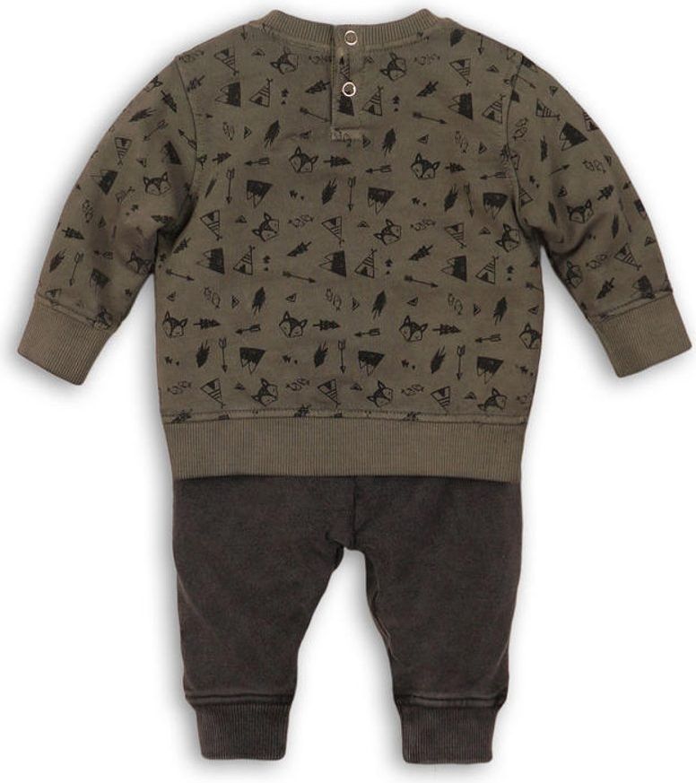 Minoti Chlapecký set , mikina a tepláky, Minoti, CAMO 5, khaki - 86/92 - obrázek 3