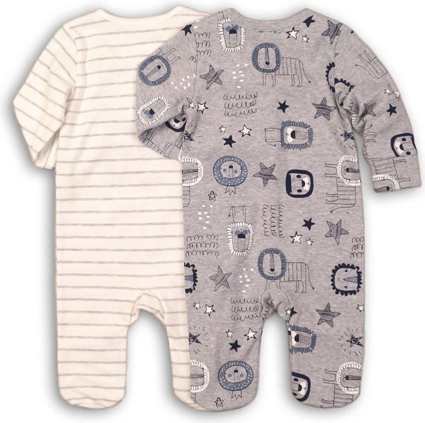 Minoti Overal kojenecký bavlněný , 2pack, Minoti, LION 2, kluk - 74/80 - obrázek 3