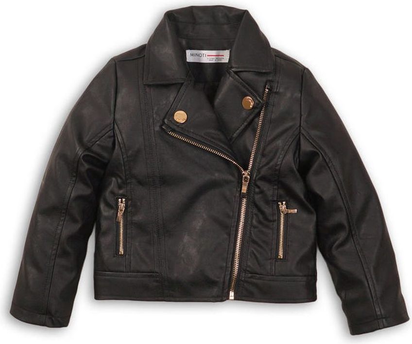Minoti Bunda dívčí koženková Biker, Minoti, PETAL 10, černá - 134/140 - obrázek 3