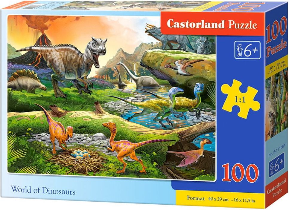 Castorland Puzzle 100 dílků World of Dinosaurs - obrázek 1