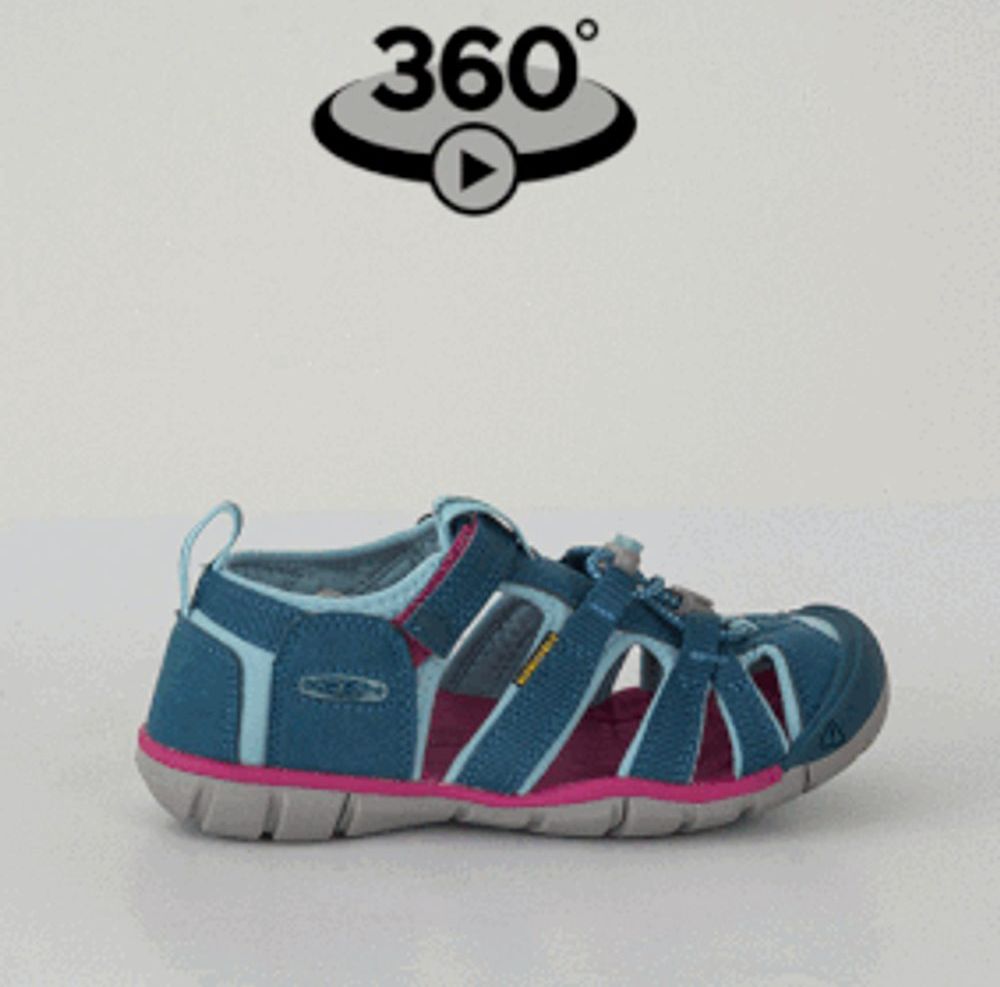 Keen Dětské sandály SEACAMP II CNX JR, deep lagoon/bright pink, Keen, 1020695, tyrkysová - 38 - obrázek 2