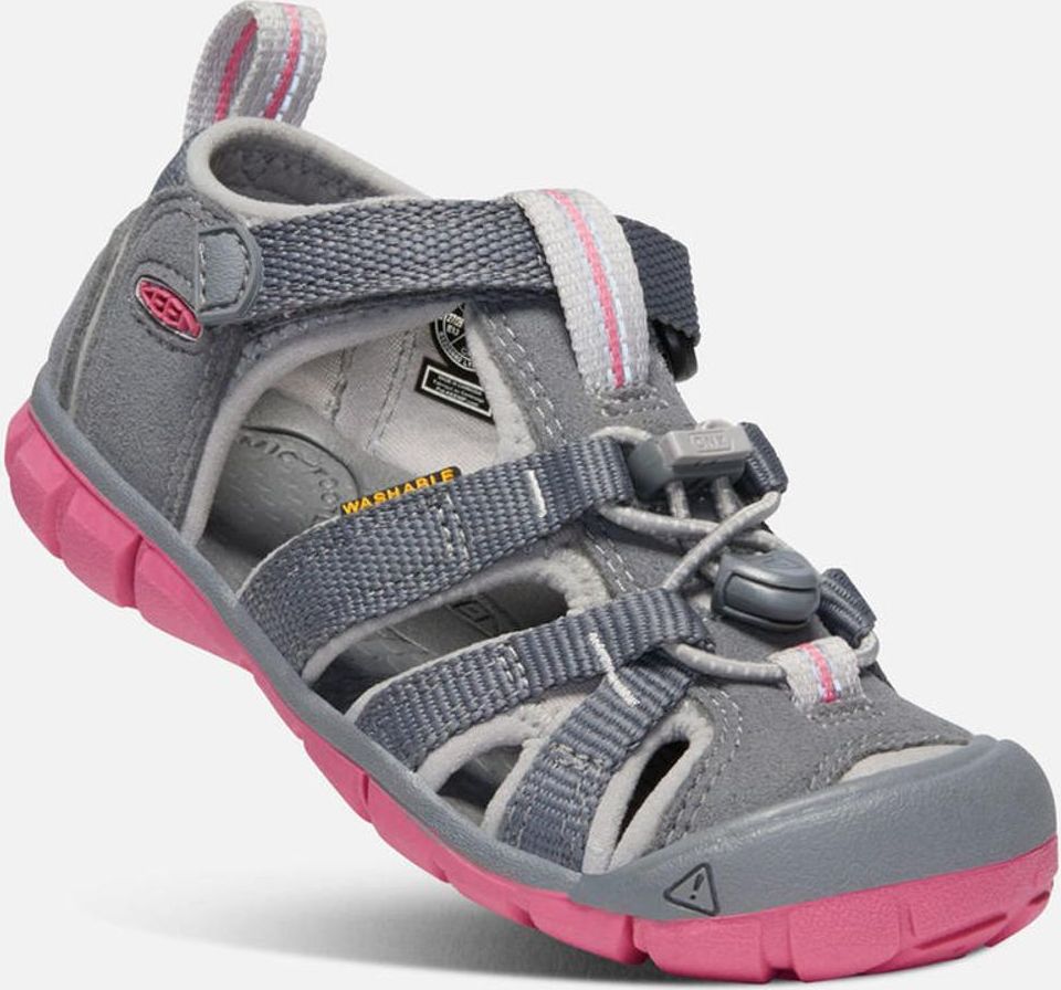 Keen Dětské sandály SEACAMP II CNX K steel grey/rapture rose, Keen, 1020682, šedá - 31 - obrázek 1