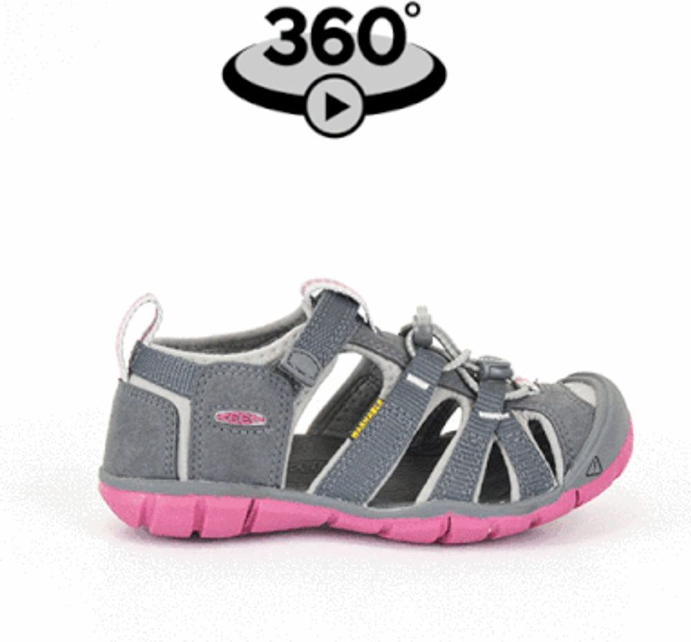 Keen Dětské sandály SEACAMP II CNX K steel grey/rapture rose, Keen, 1020682, šedá - 31 - obrázek 2