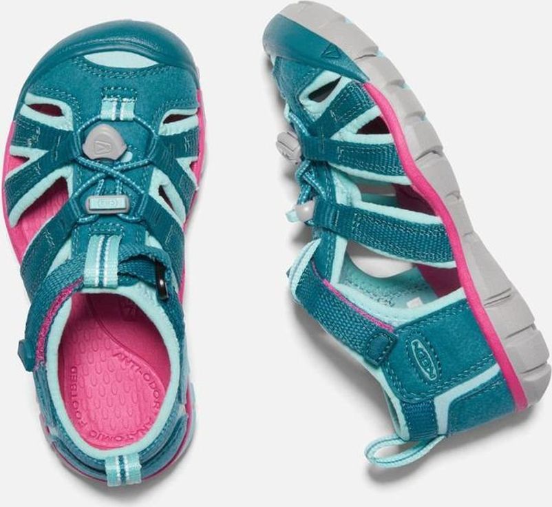 Keen Dětské sandály SEACAMP II CNX K deep lagoon/bright pink, Keen, 1020675, tyrkysová - 31 - obrázek 2