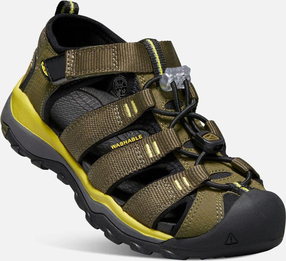 Keen Dětské sandály NEWPORT NEO H2 JR, dark olive/celery, Keen, 1018423, khaki - 38 - obrázek 1